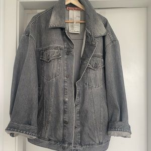 Acne over sized grey denim jacket